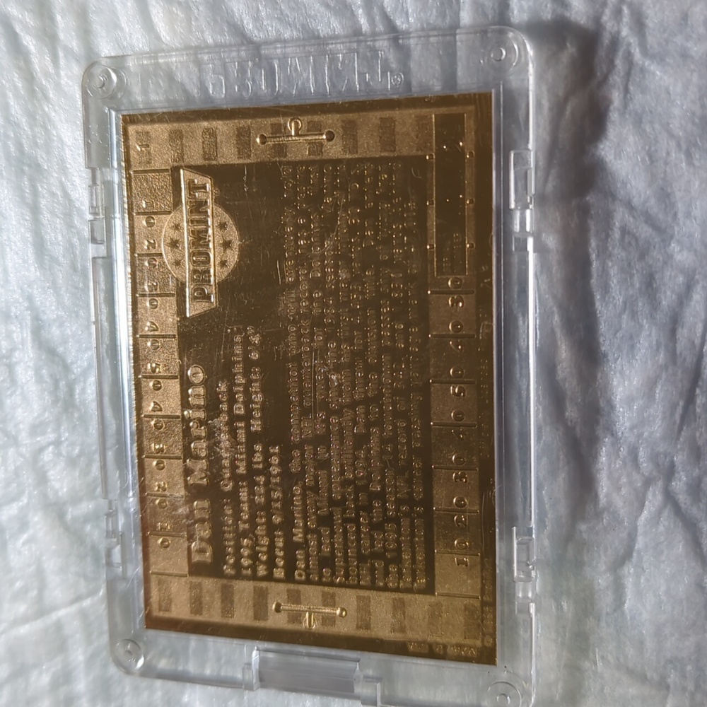 ProMint 22K Gold Dan Marino Miami Dolphins Football Card Rare Ser.# 013633 - Picture 5 of 11